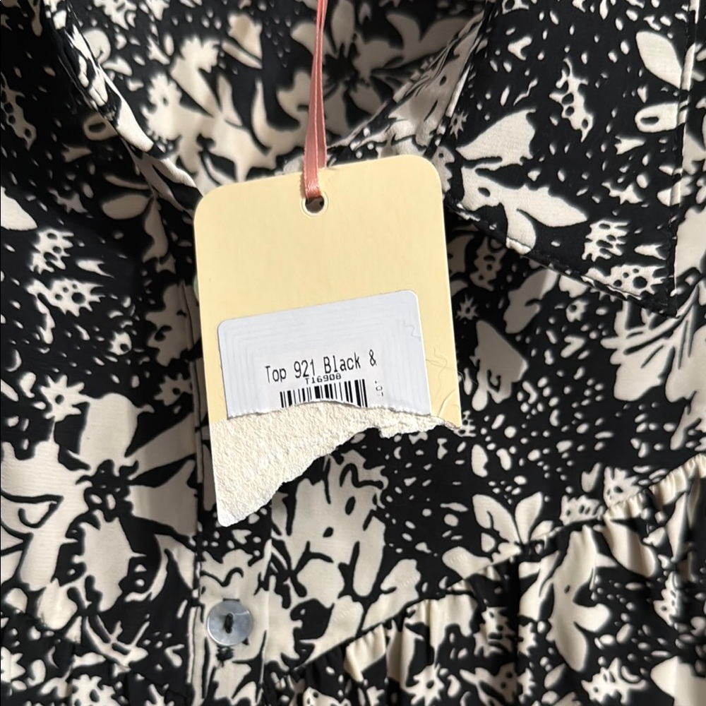 Entro Esther Floral‎ Long Sleeve Blouse Boho Cottagecore Romantic - Picture 4 of 6